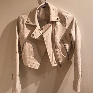 Zara faux leather crop jacket​​​​​​​​